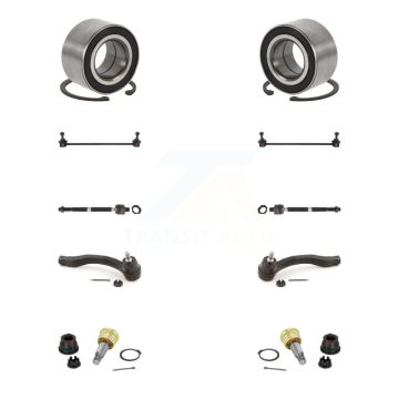 Front Bearing Lower Ball Joint Outer Inner Tie Rod Sway Bar Link Kit (10Pc) For Honda Fit K7T-107787