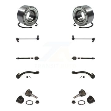 Front Bearing Lower Ball Joint Outer Inner Tie Rod & Link Kit (10Pc) For Hyundai Elantra K7T-107794