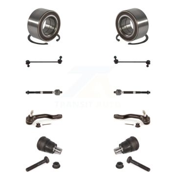 Front Bearing Lower Ball Joint Outer Inner Tie Rod Link Kit (10Pc) For 2011-2014 Mazda 2 K7T-107800
