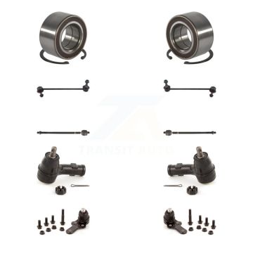 Front Wheel Bearing Lower Ball Joint Outer Inner Tie Rod & Link Kit (10Pc) For Ford Focus K7T-107807
