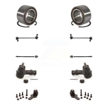 Front Wheel Bearing Lower Ball Joint Outer Inner Tie Rod & Link Kit (10Pc) For Ford Focus K7T-107808
