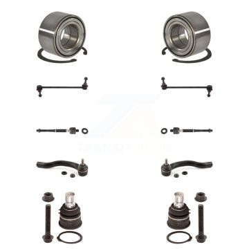 Front Bearing Lower Ball Joint Outer Inner Tie Rod Link Kit (10Pc) For 10-11 Nissan Versa K7T-107825