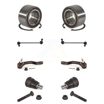 Front Wheel Bearing Lower Ball Joint Outer Tie Rod & Link Kit (8Pc) For 2011-2014 Mazda 2 K7T-107834