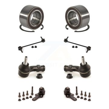 Front Wheel Bearing Lower Ball Joint Outer Tie Rod Sway Bar Link Kit (8Pc) For Ford Focus K7T-107835