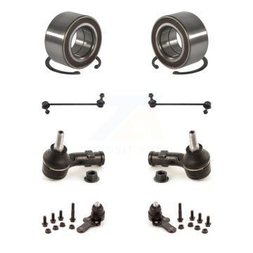 Front Wheel Bearing Lower Ball Joint Outer Tie Rod Sway Bar Link Kit (8Pc) For Ford Focus K7T-107836