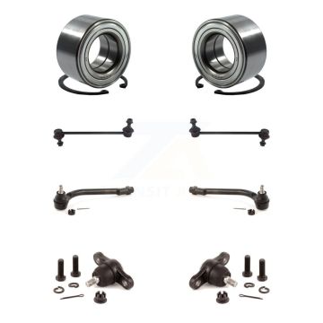 Front Bearing Lower Ball Joint Outer Tie Rod Link Kit (8Pc) For Hyundai Elantra Kia Forte K7T-107864