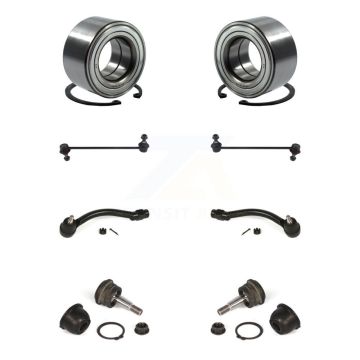 Front Bearing Lower Ball Joint Outer Tie Rod End Link Kit (8Pc) For Hyundai Elantra Coupe K7T-107865