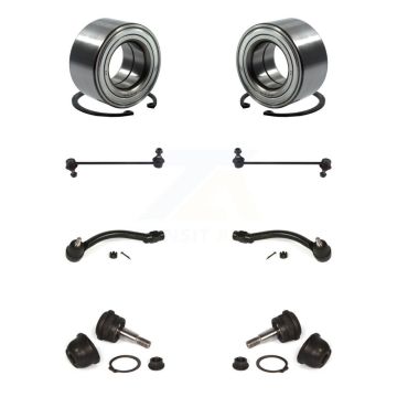 Front Bearing Lower Ball Joint Outer Tie Rod Link Kit (8Pc) For Hyundai Elantra GT Coupe K7T-107866