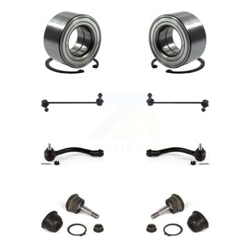 Front Bearing Lower Ball Joint Outer Tie Rod End Link Kit (8Pc) For Kia Forte Forte5 Koup K7T-107867