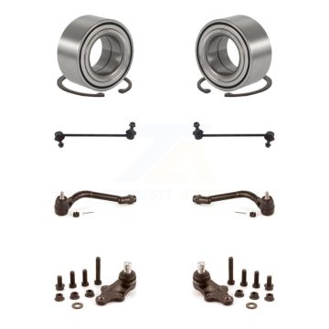 Front Bearing Lower Ball Joint Outer Tie Rod Link Kit (8Pc) For Hyundai Sonata GAS engine K7T-107876