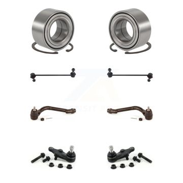 Front Wheel Bearing Lower Ball Joint Outer Tie Rod Link Kit (8Pc) For Hyundai Tucson Kia K7T-107878