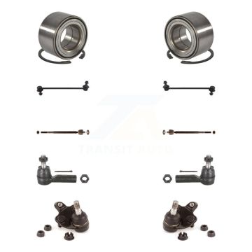 Front Bearing Lower Ball Joint Outer Inner Tie Rod Link Kit (10Pc) For Toyota Matrix Vibe K7T-107889