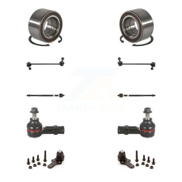 Front Wheel Bearing Lower Ball Joint Outer Inner Tie Rod & Link Kit (10Pc) For Ford Focus K7T-107890
