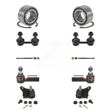 Front Wheel Bearing Lower Ball Joint Outer Inner Tie Rod Link Kit (10Pc) For Toyota RAV4 K7T-107893