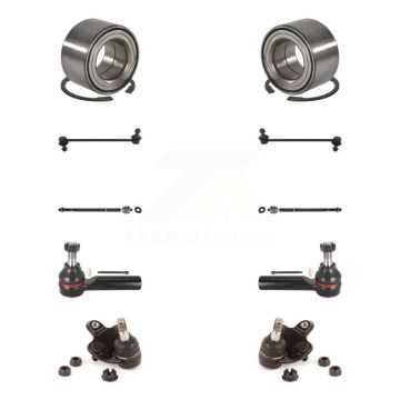 Front Bearing Lower Ball Joint Outer Inner Tie Rod End Link Kit (10Pc) For Toyota Corolla K7T-107896
