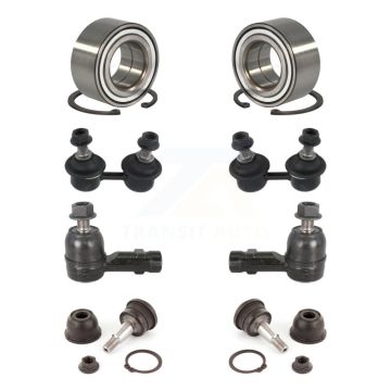 Front Wheel Bearing Lower Ball Joint Outer Tie Rod Link Kit For 2001-2006 Hyundai Elantra K7T-107931