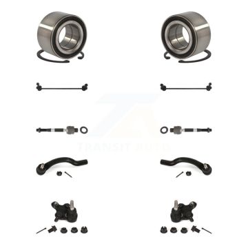 Front Bearing Lower Ball Joint Outer Inner Tie Rod Link Kit (10Pc) For Honda Civic Acura K7T-108029