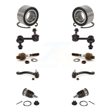 Front Bearing Lower Ball Joint Outer Inner Tie Rod Link Kit (10Pc) For 2004-2006 Acura TL K7T-108031