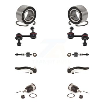 Front Wheel Bearing Lower Ball Joint Outer Inner Tie Rod Link Kit (10Pc) For Honda Accord K7T-108033