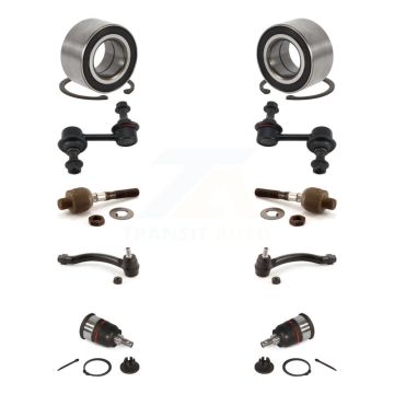 Front Bearing Lower Ball Joint Outer Inner Tie Rod Link Kit (10Pc) For 2007-2008 Acura TL K7T-108035