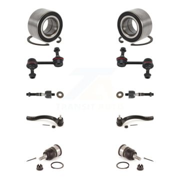 Front Wheel Bearing Lower Ball Joint Outer Inner Tie Rod Link Kit (10Pc) For Honda Accord K7T-108036