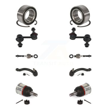 Front Bearing Lower Ball Joint Outer Inner Tie Rod Link Kit (10Pc) For 2009-2014 Acura TL K7T-108037