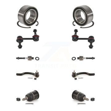 Front Bearing Lower Ball Joint Outer Inner Tie Rod Link Kit (10Pc) For 08-12 Honda Accord K7T-108038