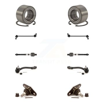 Front Bearing Lower Ball Joint Outer Inner Tie Rod End Link Kit (10Pc) For Hyundai Accent K7T-108041