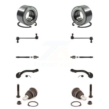 Front Bearing Lower Ball Joint Outer Inner Tie Rod Link Kit (10Pc) For 2010-2011 Kia Soul K7T-108042
