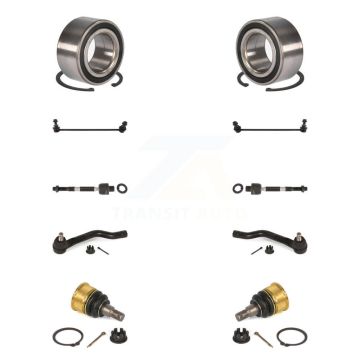 Front Bearing Lower Ball Joint Outer Inner Tie Rod Link Kit (10Pc) For Honda Accord Acura K7T-108045