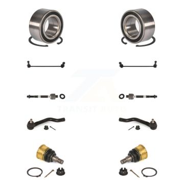 Front Bearing Lower Ball Joint Outer Inner Tie Rod Link Kit (10Pc) For Honda Accord Acura K7T-108046