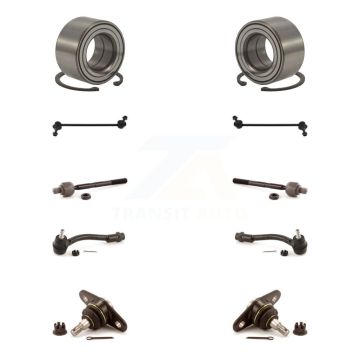 Front Wheel Bearing Lower Ball Joint Outer Inner Tie Rod Link Kit (10Pc) For Kia Rio Rio5 K7T-108048