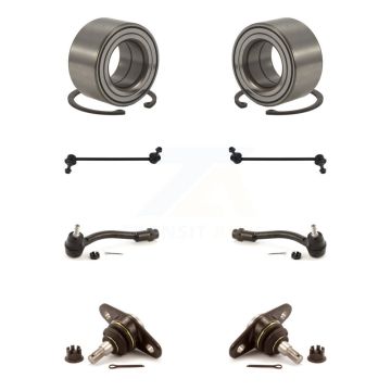 Front Bearing Lower Ball Joint Outer Tie Rod & Link Kit (8Pc) For 2006-2011 Kia Rio Rio5 K7T-108055