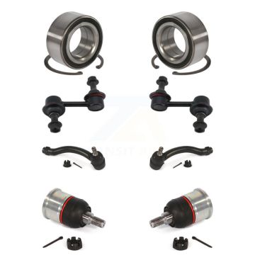 Front Wheel Bearing Lower Ball Joint Outer Tie Rod Link Kit (8Pc) For 2009-2014 Acura TL K7T-108056