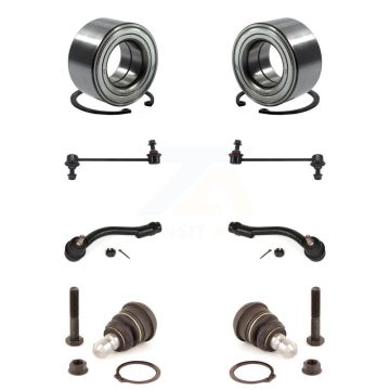 Front Wheel Bearing Lower Ball Joint Outer Tie Rod Link Kit (8Pc) For 2010-2013 Kia Soul K7T-108059