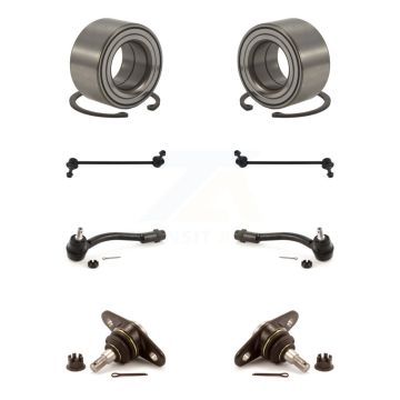 Front Bearing Lower Ball Joint Outer Tie Rod & Sway Bar Link Kit (8Pc) For Hyundai Accent K7T-108061