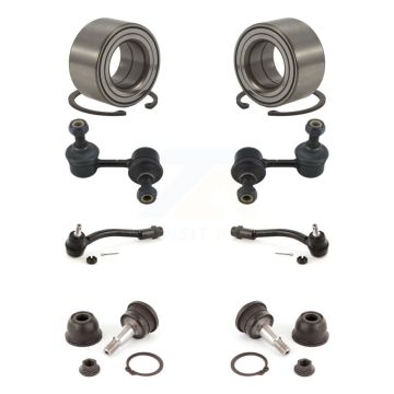 Front Bearing Lower Ball Joint Outer Tie Rod Link Kit (8Pc) For Hyundai Accent Hatchback K7T-108062