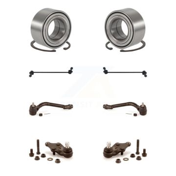 Front Bearing Lower Ball Joint Outer Tie Rod End Link Kit (8Pc) For Kia Optima GAS engine K7T-108063