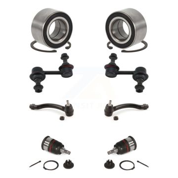 Front Wheel Bearing Lower Ball Joint Outer Tie Rod Link Kit (8Pc) For 2007-2008 Acura TL K7T-108070