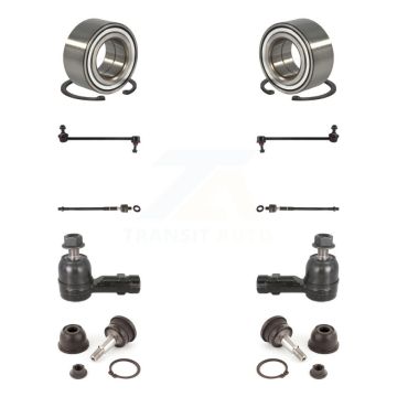Front Wheel Bearing Lower Ball Joint Outer Inner Tie Rod Link Kit (10Pc) For Kia Spectra K7T-108086