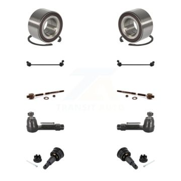 Front Bearing Lower Ball Joint Outer Inner Tie Rod & Link Kit (10Pc) For 07-08 Honda Fit K7T-108089