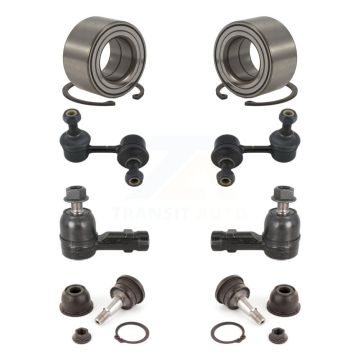 Front Bearing Lower Ball Joint Outer Tie Rod Link Kit (8Pc) For 2000-2005 Hyundai Accent K7T-108090
