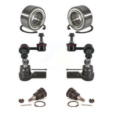 Front Bearing Lower Ball Joint Outer Tie Rod End Sway Bar Link Kit (8Pc) For Honda Civic K7T-108106
