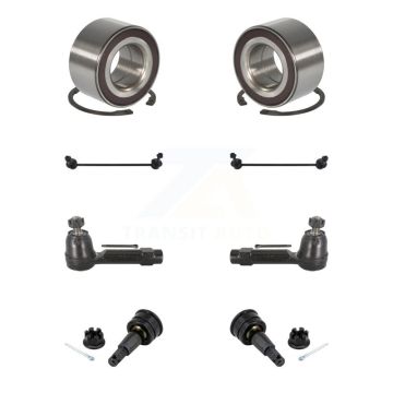 Front Wheel Bearing Lower Ball Joint Outer Tie Rod Link Kit (8Pc) For 2007-2008 Honda Fit K7T-108110