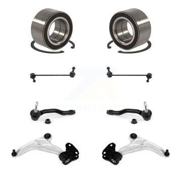 Front Bearing Lower Control Arm with BJ Outer Tie Rod & Link Kit (8Pc) For 2015 Ford Edge K7T-108206