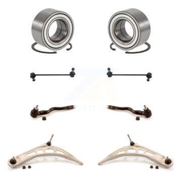 Front Bearing Lower Control Arm Outer Tie Rod Link Kit (8Pc) For 2001-2005 BMW 325i 330i K7T-108212