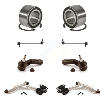Front Bearing Lower Control Arm with BJ Outer Tie Rod Link Kit (8Pc) For Ford Focus C-Max K7T-108226