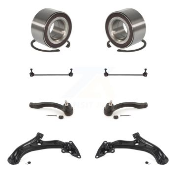 Front Bearing Lower Control Arm Outer Tie Rod Link Kit (8Pc) For 2010-2011 Honda Insight K7T-108235