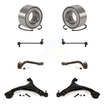 Front Bearing Lower Control Arm with BJ Outer Tie Rod & Link Kit (8Pc) For Hyundai Sonata K7T-108243