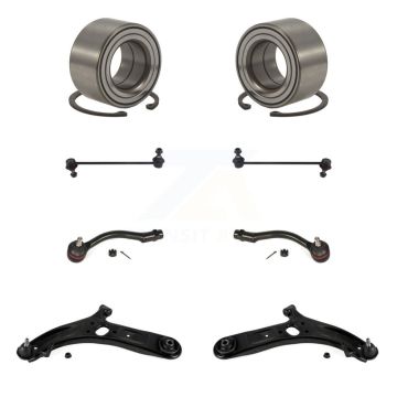 Front Bearing Lower Control Arm Outer Tie Rod Link Kit (8Pc) For 2012-2017 Hyundai Accent K7T-108249